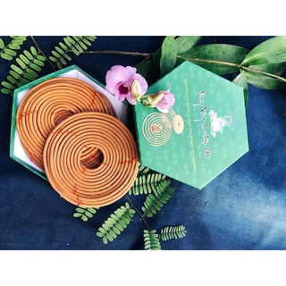 Nhang vòng làng ta hộp 10 vòng hương thơm tự nhiên không cuốn tàn ít khói an toàn cháy 20-22h