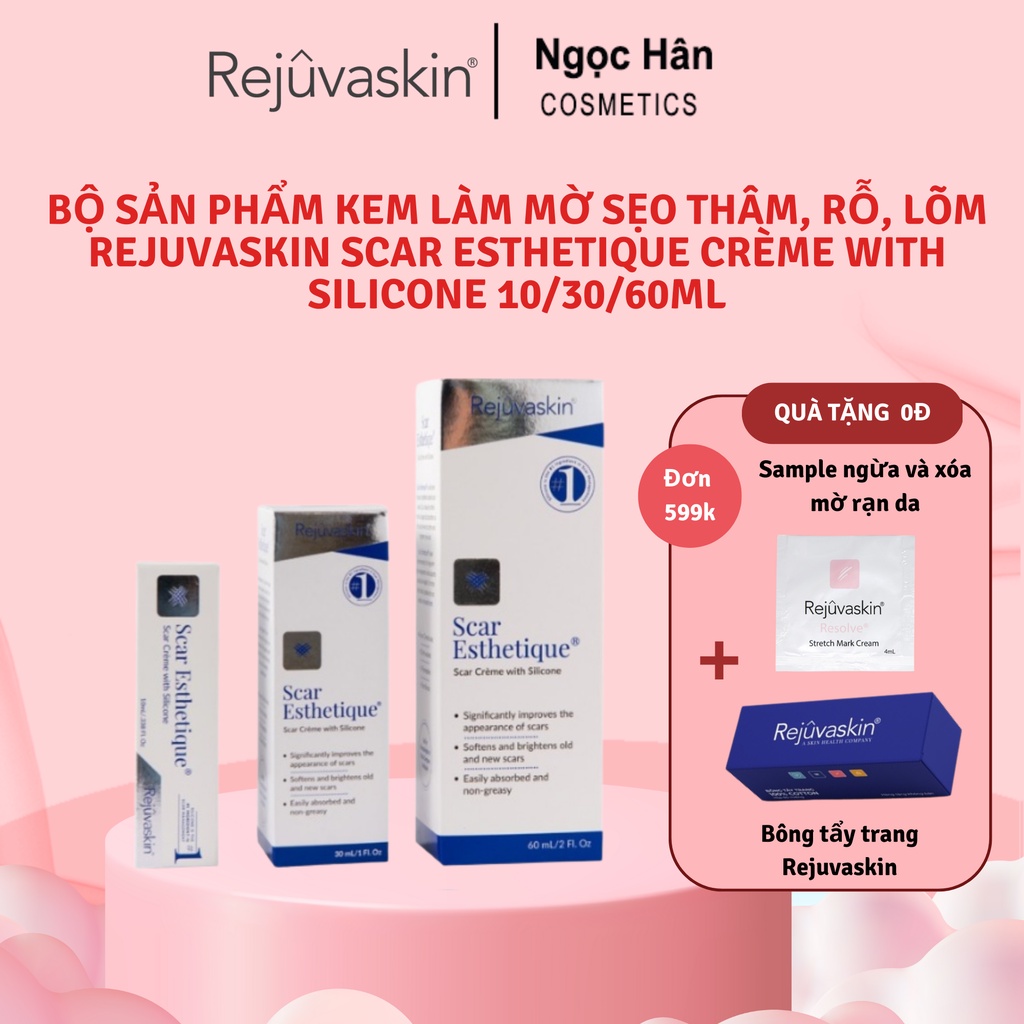 Kem làm mờ sẹo thâm, rỗ, lõm Rejuvaskin Scar Esthetique Crème with