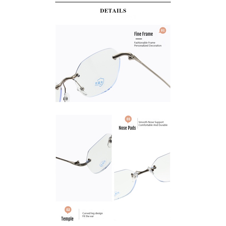 Kính Mát Tròng Đa Giác Gọng Kim Loại Chống Bức Xạ Cho Nam Và Nữ