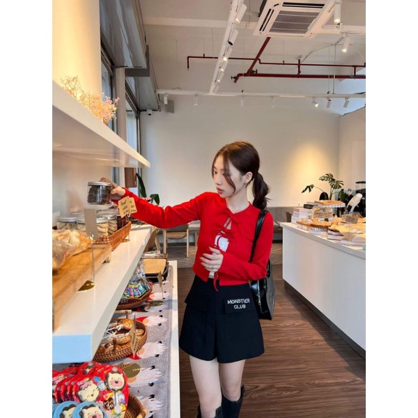 MONSTIER - Quần Váy Chữ A - Quần Skort Giả Váy Chữ A - Jelly Patch Pocket Skort