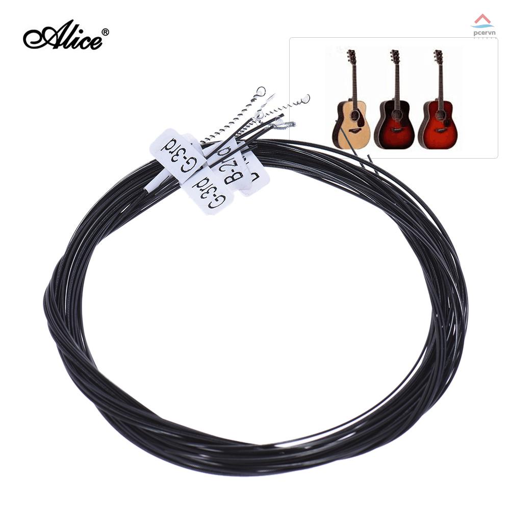 Set 6 Dây Đàn Alice AC136BK-H  Bằng Chất Liệu Nylon Màu Đen Dành Cho Ghi Ta Cổ Điển