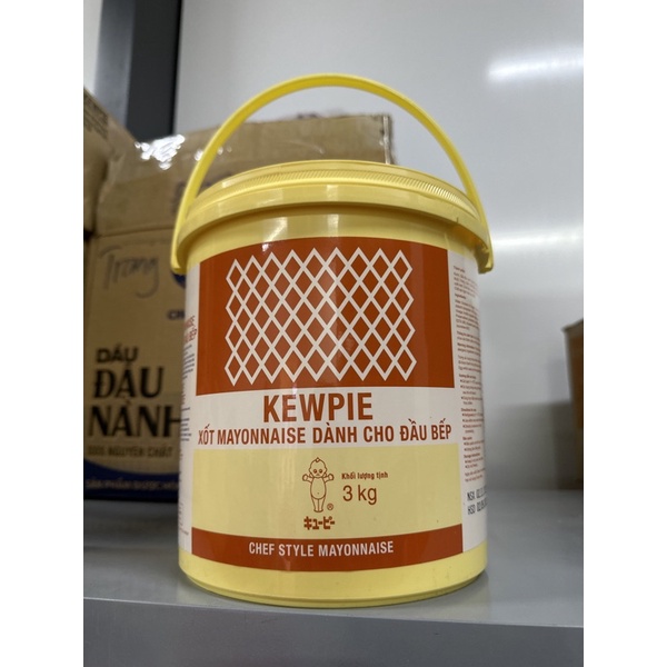 XỐT MAYONNAISE BASE TYPE HORECA KEWPIE 3KG HOẶC MAYO ĐẦU BẾP 3KG DÀNH CHO NHÀ HÀNG, QUÁN ĂN
