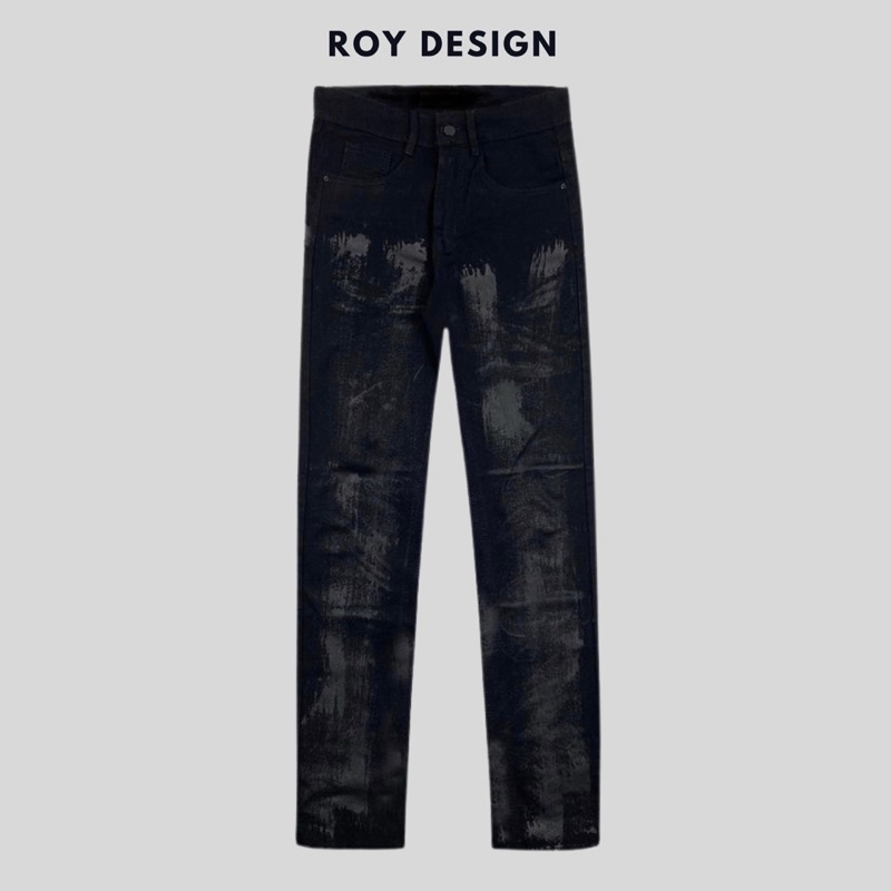 Quần Denim Jean Đen Wax - Waxed Phủ Bóng Fom Slimfit Cao Cấp.