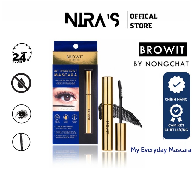 Mascara browit by nongchat my everyday thái lan không lem, không trôi - ảnh sản phẩm 2