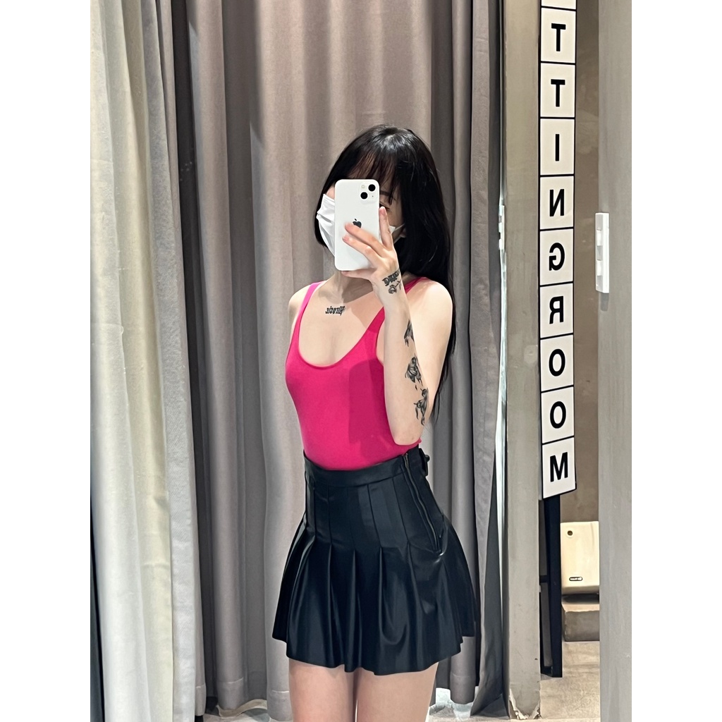 Bodysuit nữ hở lưng, màu hồng, là min - LOW BACK BODYSUIT - PINK