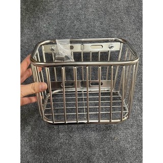 Rổ inox gắn xe máy ko nắp kèm ốc