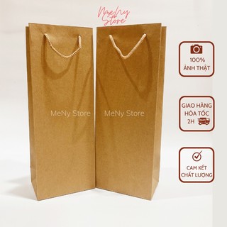 Túi giấy đựng rượu, đựng chai rượu vang, chai nhựa thủy tinh kraft trơn