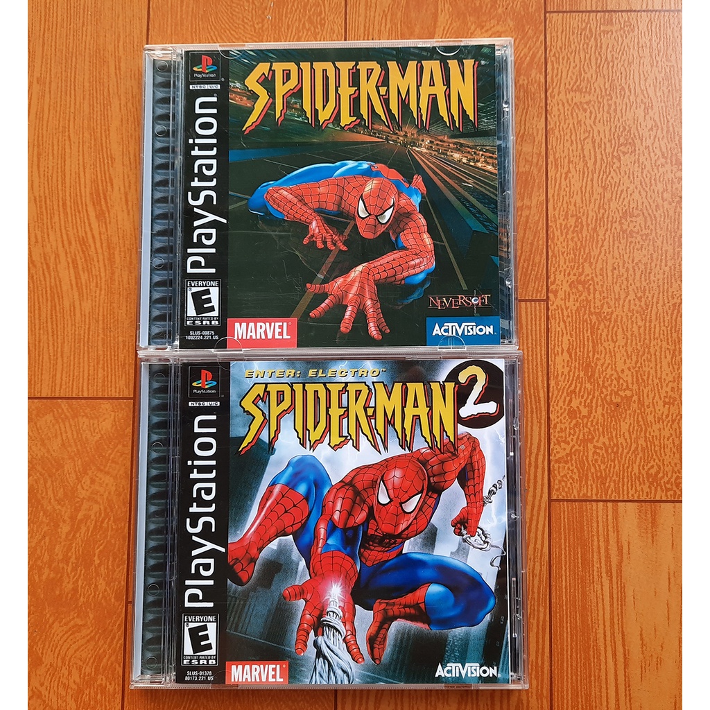 Game ps1 spiderman 1+2 no brand