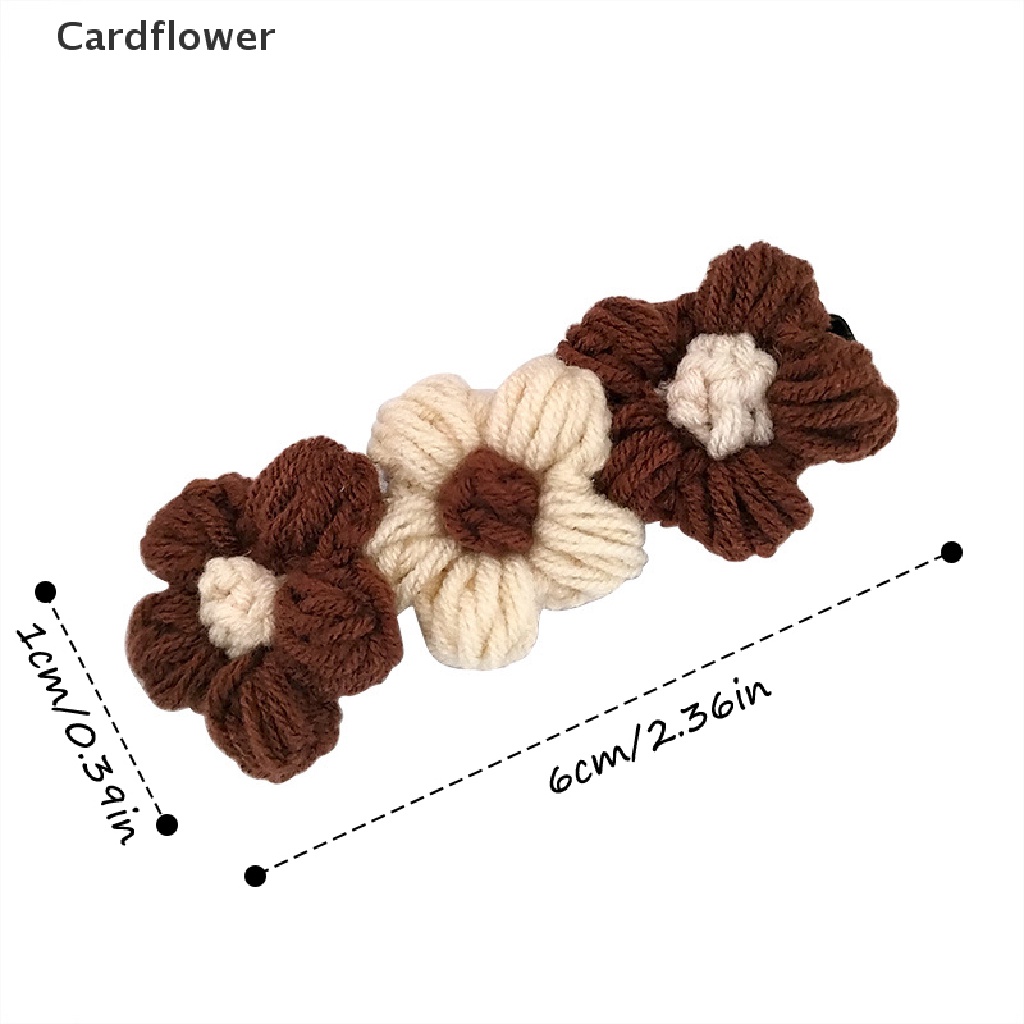 &lt; Cardflower &gt; Kẹp Tóc Bện Hoa Hai Lớp Thời Trang Cho Nữ