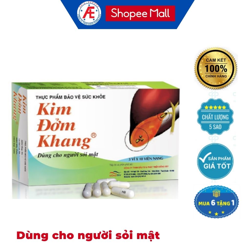 Kim Đởm Khang giúp tăng cường sức khỏe gan mật - Hộp 30 viên - Mua 6 tặng 1