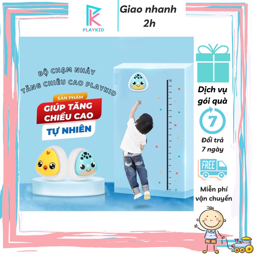 Bộ chạm nhảy tăng chiều cao cho bé tiếng Việt/ tiếng Anh PLAYKID có cảm biến phát sáng PK037