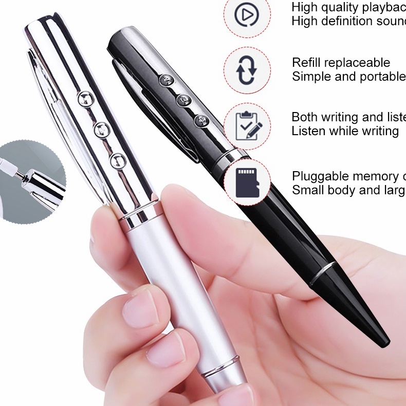 Máy nghe nhạc VIRWIR MP3 USB hỗ trợ thẻ TF 32GB với tai nghe 3.5mm