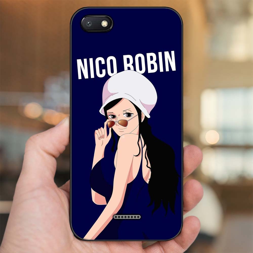 Ốp lưng Xiaomi Redmi 6A viền đen in hình Nico Robin One Piece Đảo Hải Tặc