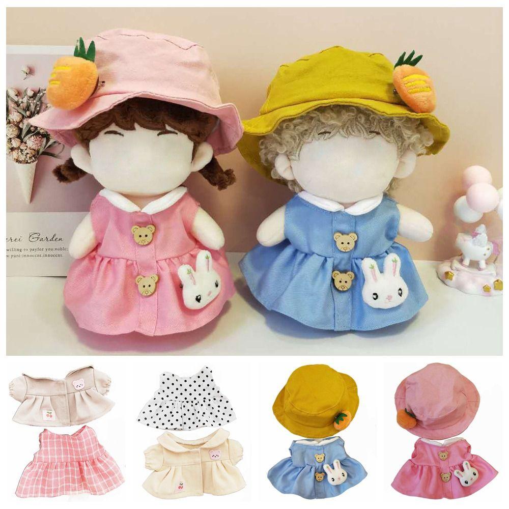 Xiantin Đầm Kèm Nón Cà Rốt 20cm Dễ Thương Cho Búp Bê