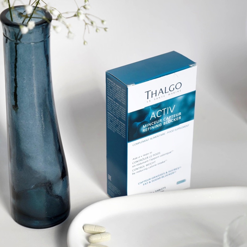 Thalgo Activ Refining Blocker - Thực phẩm hỗ trợ giảm hấp thu đường và chất béo, điều hòa cân nặng 45 viên