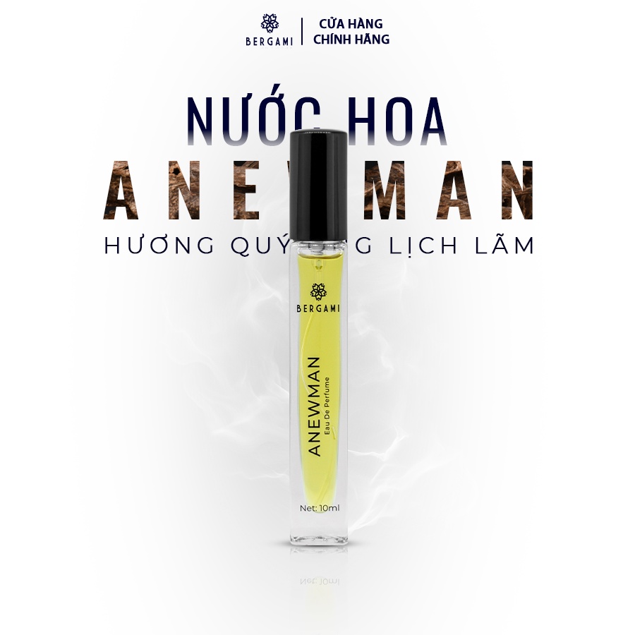 Set Nước Hoa Nam Thơm Lâu Bergami, Nước Hoa Chính Hãng Mùi Hương Hiện Đại Lịch Lãm, Lưu Hương 6H 10ml/chai