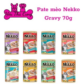 Pate cho mèo dạng sốt nekko gravy gói 70g-yêu thú cưng