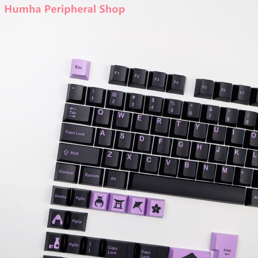 Bàn Phím Cơ Humha Lilac 140 Phím Màu Đen Chất Liệu PBT