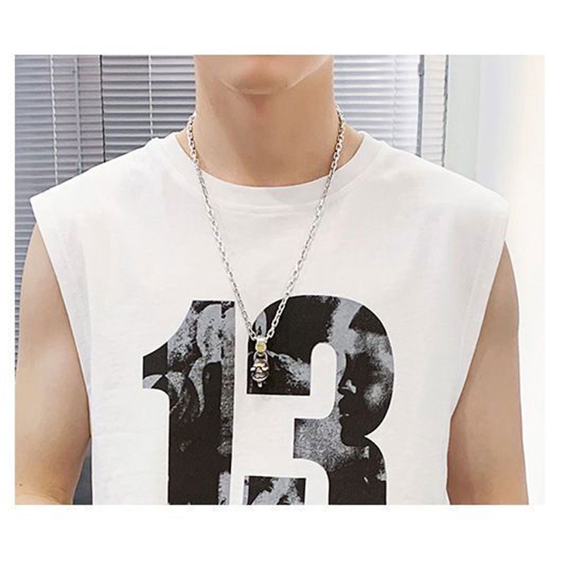 Áo Thun Thể Thao Sát Nách Form Rộng Phong Cách Hàn Quốc Cho Nam