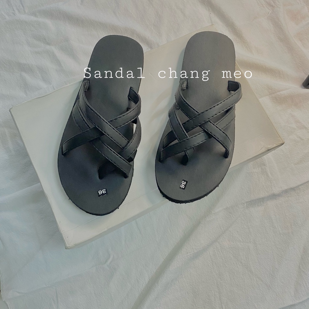Dép nữ M48 Dép nhiều dây đan chéo đen