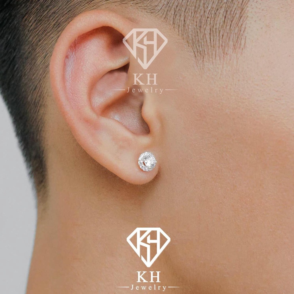 Khuyên Tai Xi Kim Mono Đá Mois.sani.te KHJEM00 - Chốt Vặn