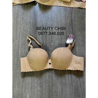 áo lót su đúc cao cấp - Áo Ngực Su Họa Tiết Gấm Không Gọng siêu độn 5cm Đệm Bàn Tay Nâng Ngực - U65