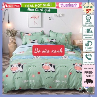 Bộ ga kèm đôi vỏ gối poly cotton 80x1m9,1m,1m2(chọn mẫu trong bài)