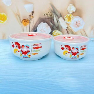 Bộ 2 thố sứ nắp hút chân không