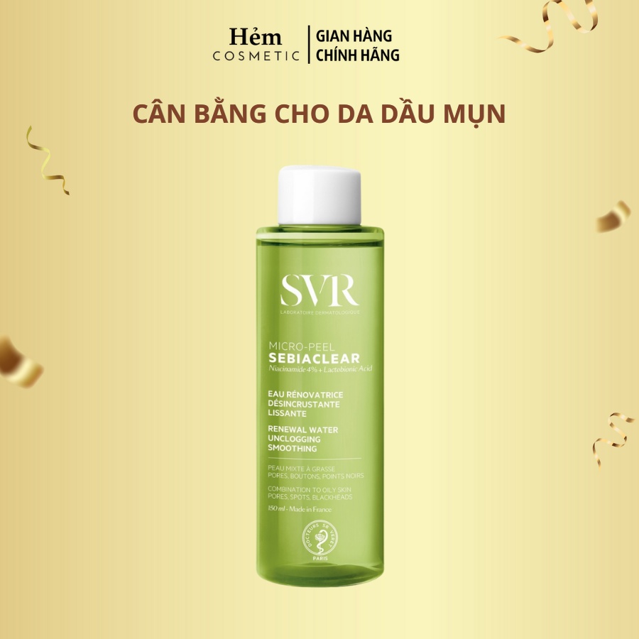 Nước cân bằng cho da dầu mụn SVR Sebiaclear Micro Peel 150ml - Hẻm Cosmetic