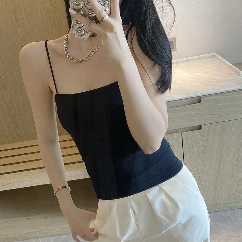 Áo 2 Dây Nữ Có Mút Đệm Ngực Dáng Dài Đi Biển Chơi Tập Gym Yoga, Bra Mặc Blazer Cardigan | BigBuy360 - bigbuy360.vn