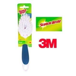 Bàn chải chà sàn sợi nylon cao cấp có tay cầm 3M Scotch-Brite siêu sạch, siêu tiện dụng