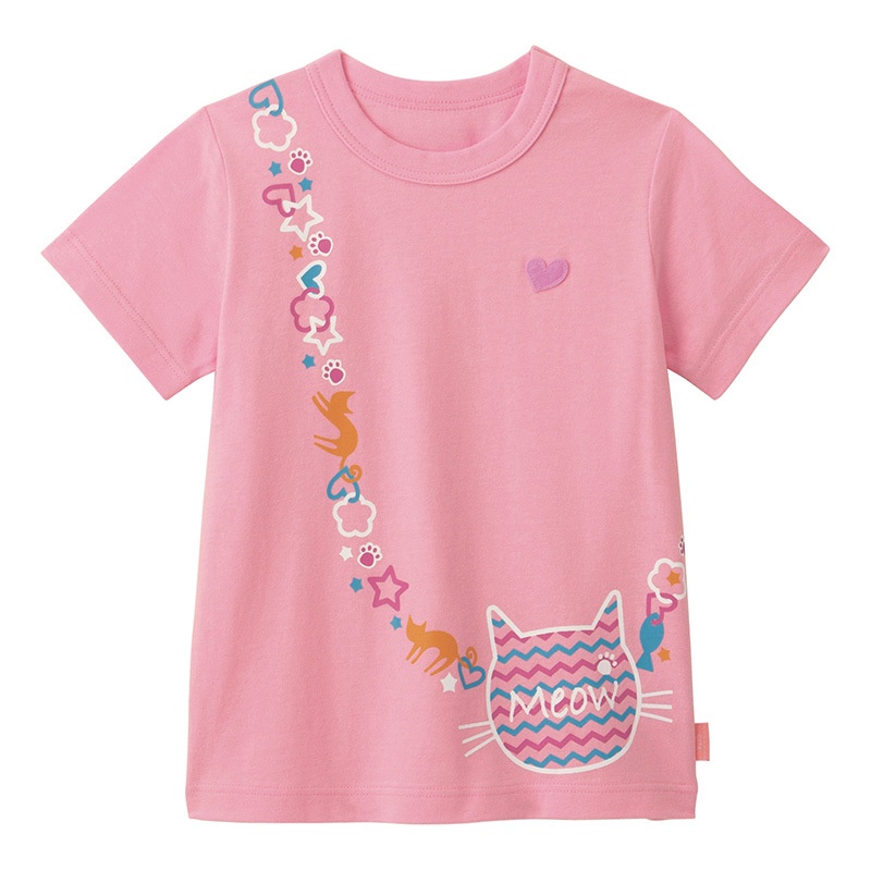 Áo Thun Cotton Tay Ngắn In Họa Tiết Hoạt Hình Phong Cách Nhật Bản Cho Bé Gái 80-140 - 1225