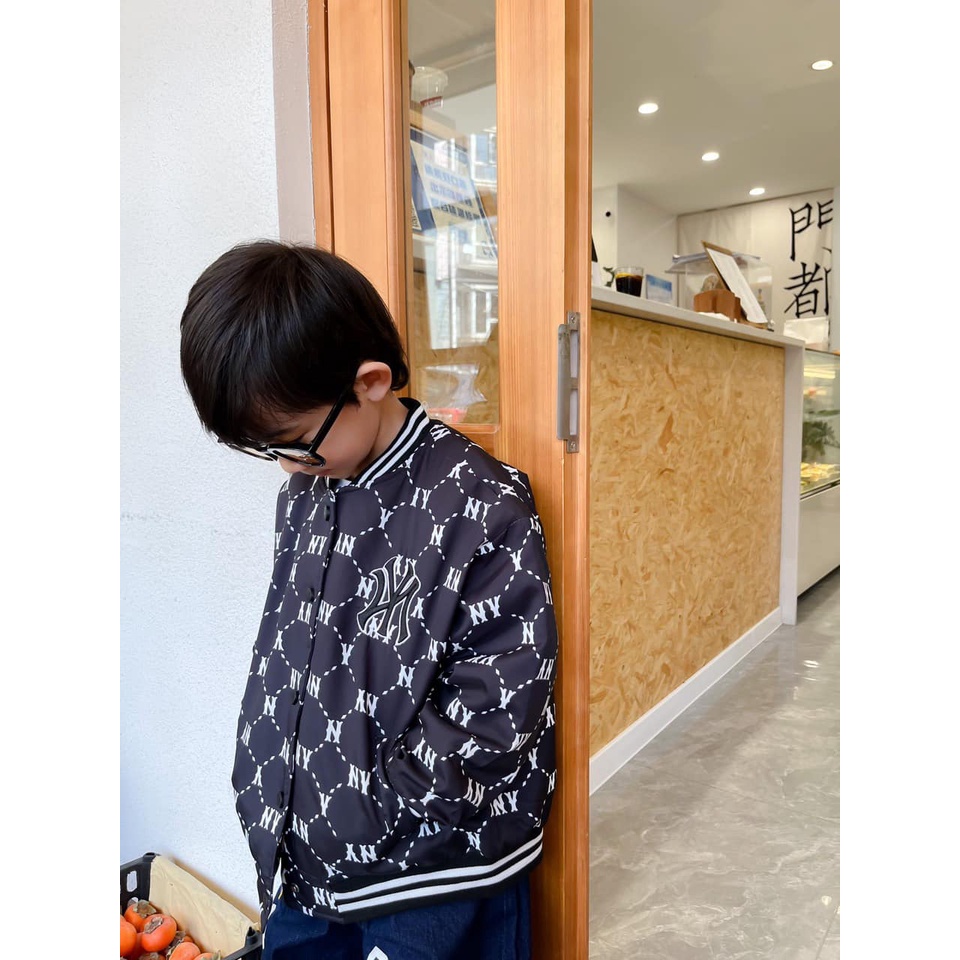 Áo khoác phao bomber họa tiết MLB 10-30kg bé trai bé gái