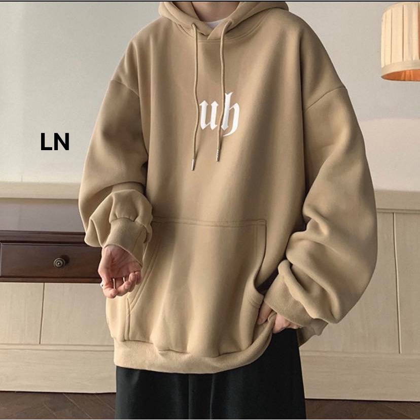 Áo hodie uh Chất nỉ cotton for thụng tay bồng  Mũ 2 lớp xịn xò