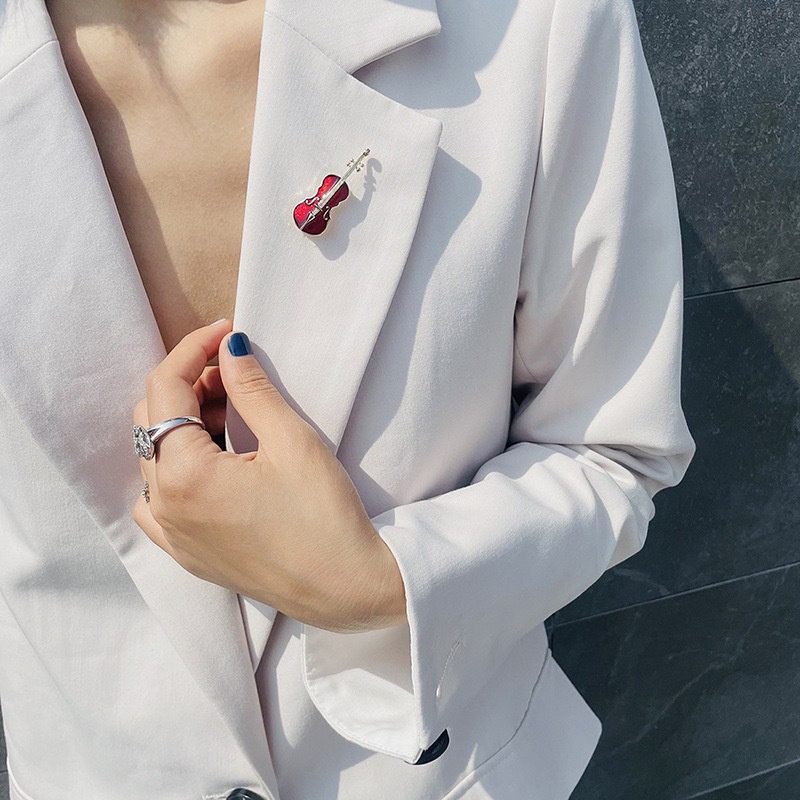 Ghim Cài Áo Hình Đàn Violin Dễ Thương