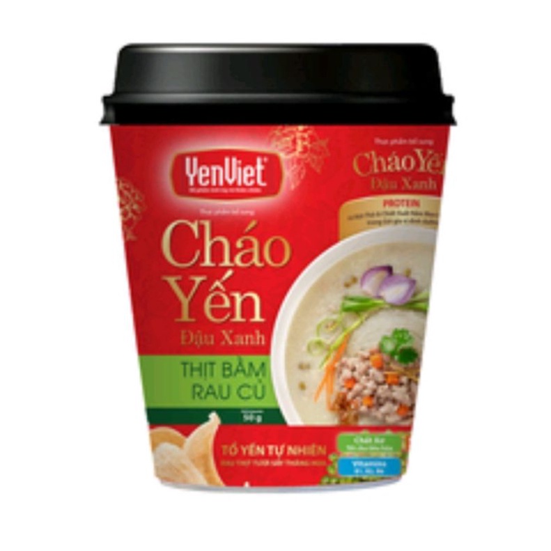 Cháo Yến Ly Yến Việt Đậu xanh thịt bằm rau củ 1ly x50g - 082