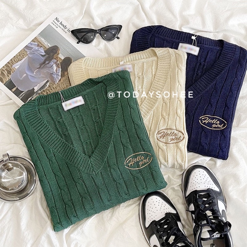 Gile trơn thêu logo