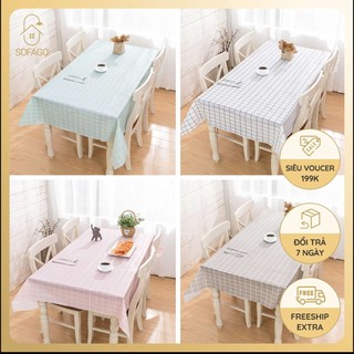 Khăn trải bàn bàn caro chống thấm nước trang trí tiệc party, dã ngoại kích thước 137x137cm