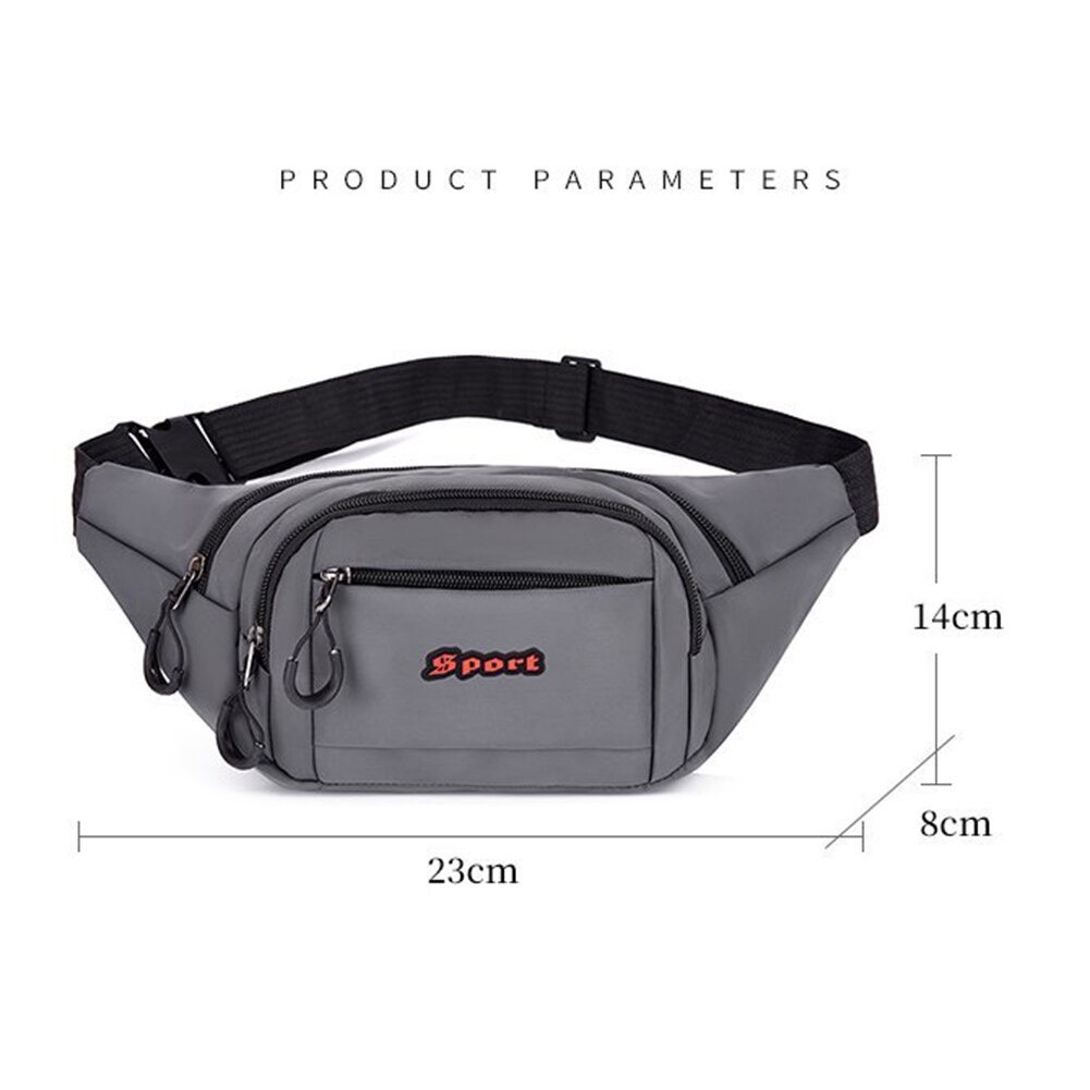 Túi Đeo Chéo Unisex Phù Hợp Cả Nam Và Nữ, Túi Bao Tử Mini Vải Canvas Phong Cách Streetwear Đường Phố