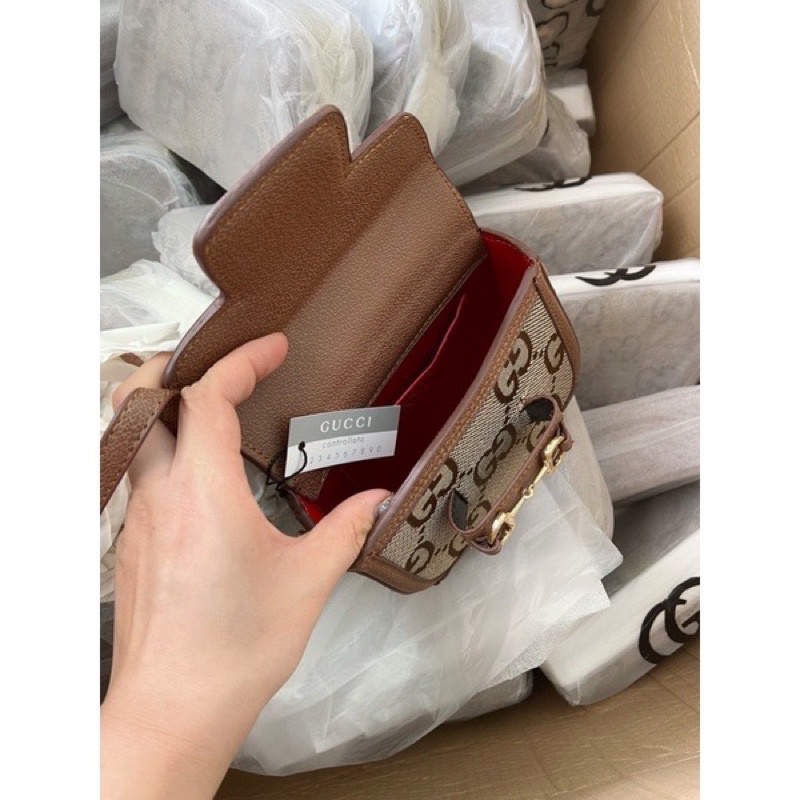 SET TÚI ĐEO CHÉO HÀ HỒ SIZE 16 SIZE 22 KÈM NÓN TAI BÈO BUCKET NAM NỮ UNISEX VIỀN DA VẢI DỆT CAO CẤP G.U.C.C.I