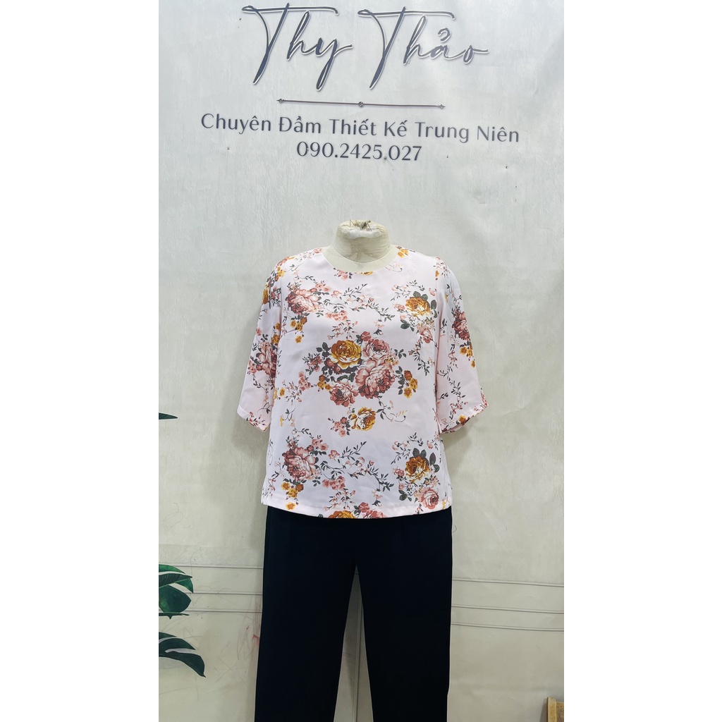 áo trung niên cho mẹ thiết kế 2 lớp