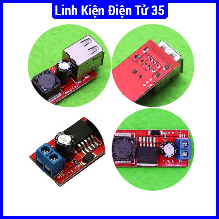 Mạch hạ áp Buck DC-DC vào 6V-40VDC ra 5V 3A 2 đầu ra V1
