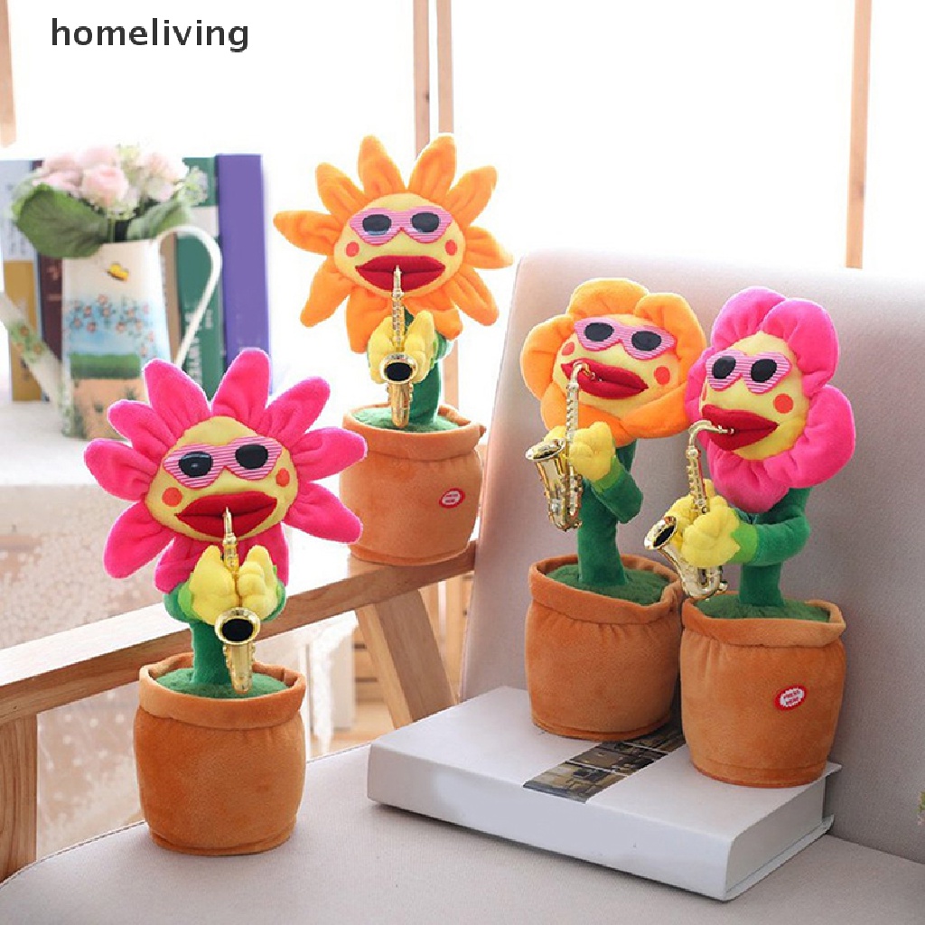 Búp Bê Nhồi Bông Hình Hoa Hướng Dương Nhảy Múa Kèn Saxophone