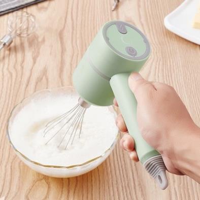 Máy đánh trứng cầm tay không dây - máy đánh trứng làm bánh làm kem chuyên nghiệp vận hành êm ái sạc pin dễ dàng
