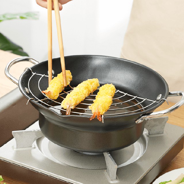 Japanese Tengo Frying Pan 21cm 24cm Frying Pan Giao Mini Frying Pan Clip Với Khung Lọc Frying Pan Kh