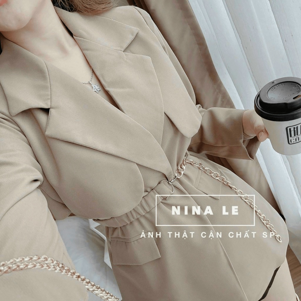 SIÊU SALE SÉT TUYẾT MƯA THIẾT KẾ TAY ÁO DÀI , DÂY CỘT NGY EO SANG TRỌNG KHI ĐI CHƠI UP SHOP HHP