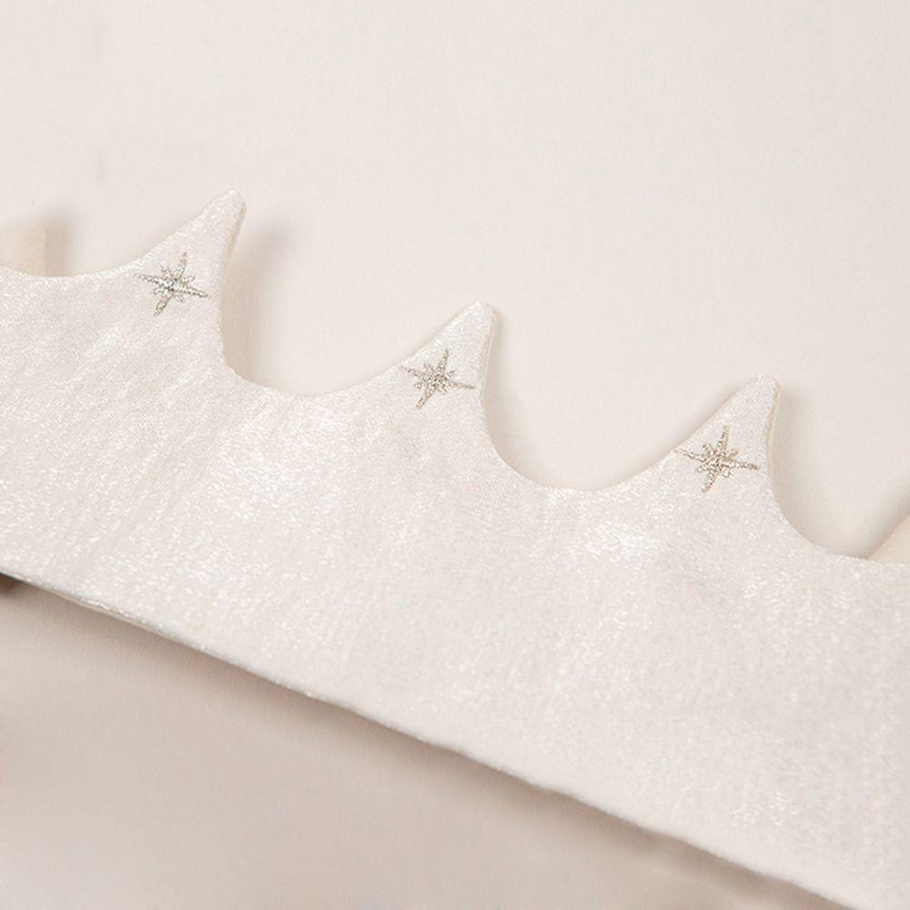 Băng Đô Cài Tóc Thêu Hình Vương Miện Phong Cách Hàn Quốc Dễ Thương Cho Bé Gái