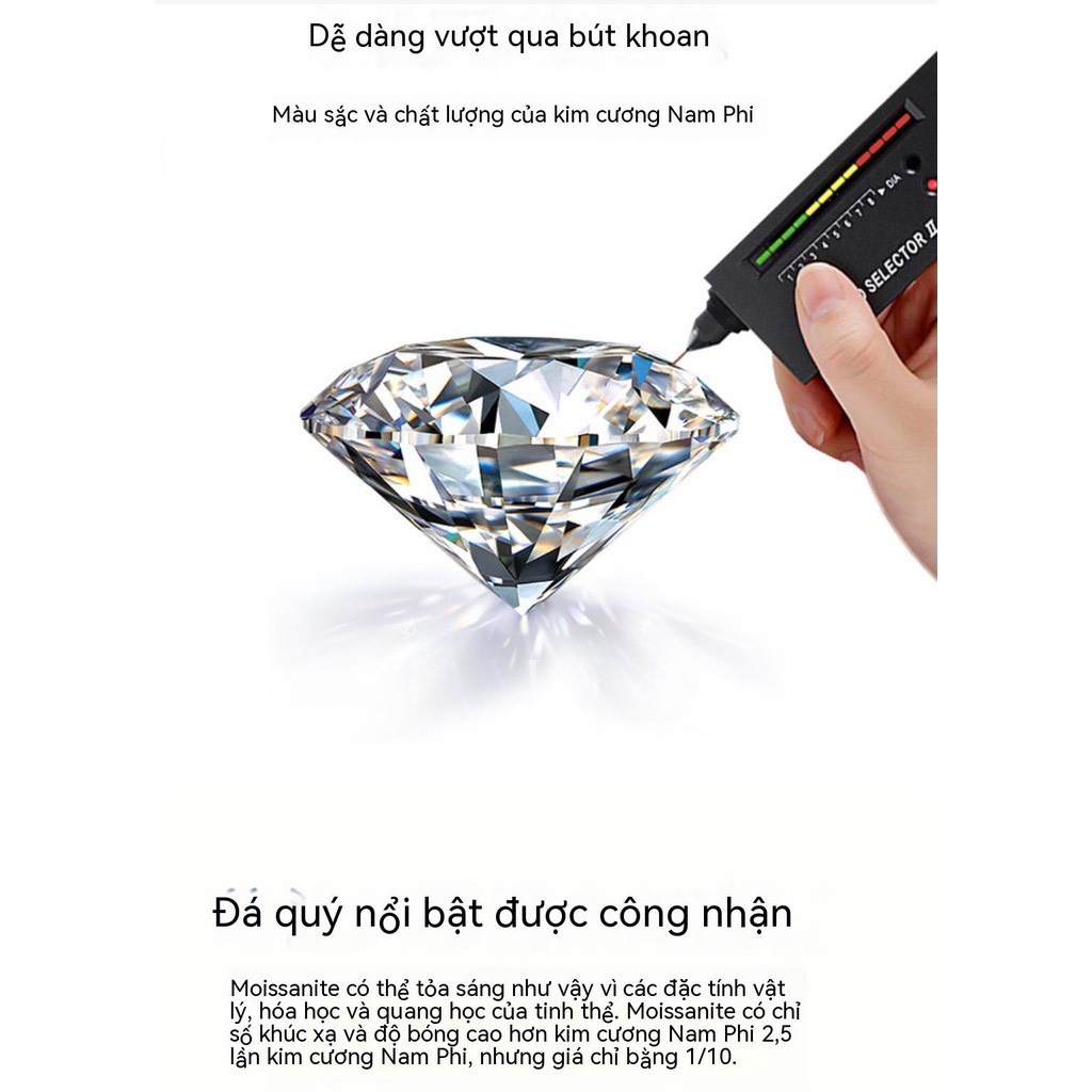 Kim Cương Moissanite màu Xanh Lá , Giấy kiểm định quốc tế GRA, hàng Mỹ USA.
