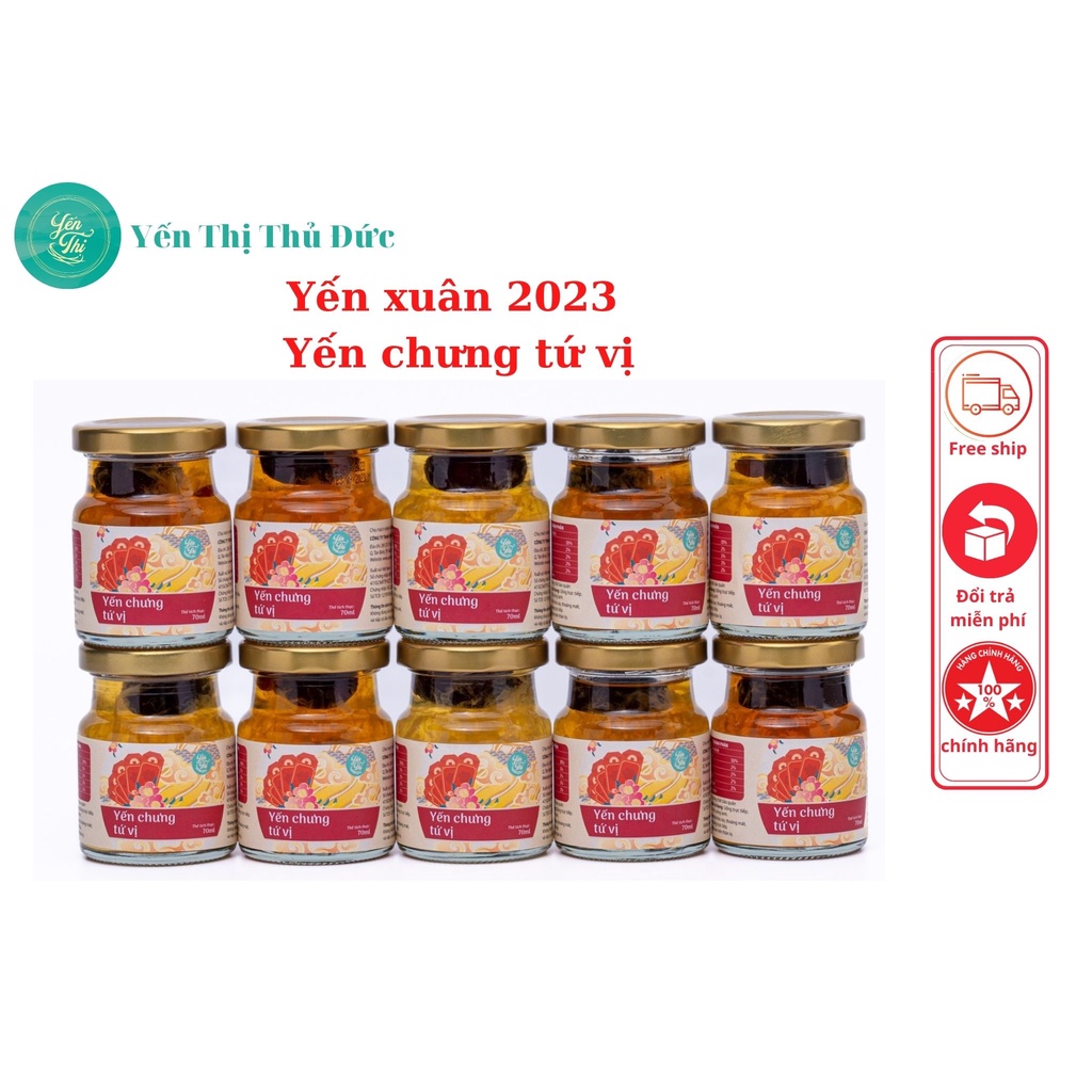 Yến Thị Xuân 2023 - Chưng tứ vị - chưng nguyên chất 70ml
