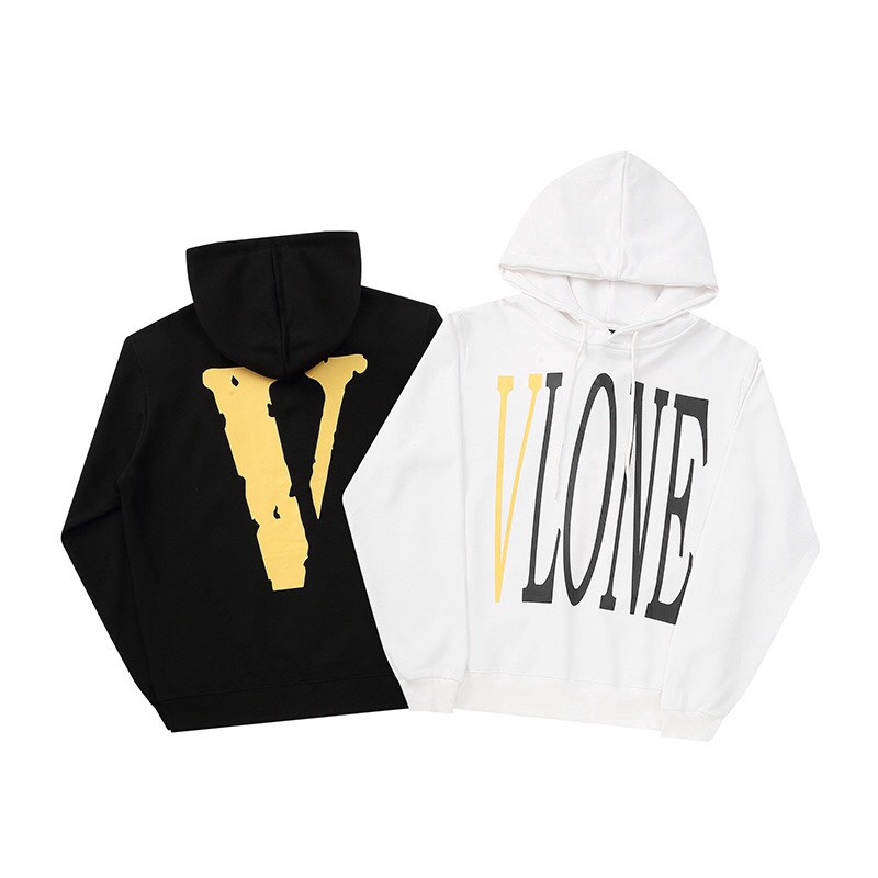 VLONE STAPLE áo khoác hodie mũ trùm đường phố chất liệu dày dặn thiết kế big logo